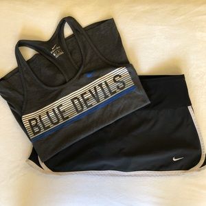 Nike Duke Blue Devils Dri Fit Tank and skort